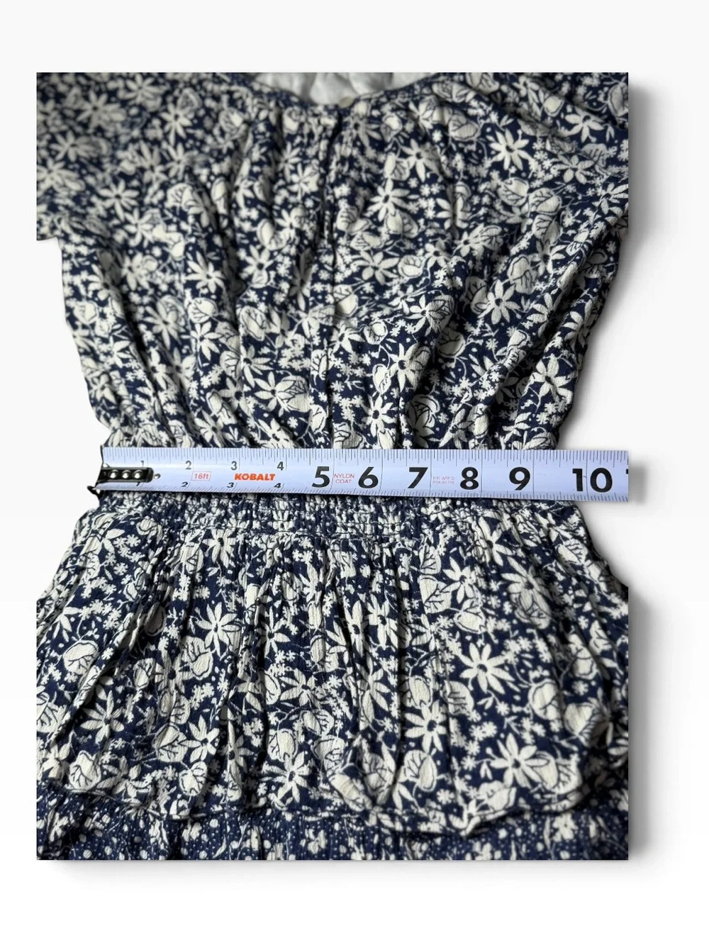 Polo Ralph Lauren Kids Girls Blue White Floral Smocked Dress Size 5